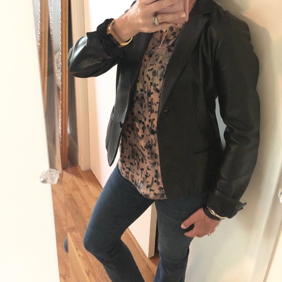 Calvin Klein Jackets & Blazers - 🎉HP🎉 Calvin Klein Black Leather Blazer